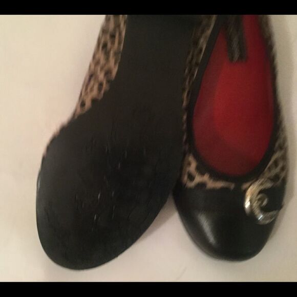 BRIGHTON "BABY" Leather Cap Toe Calf Hair Animal - Picture 4 of 9